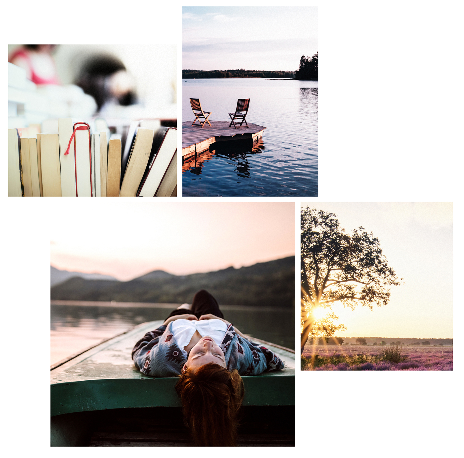 Image de nature et tranquillité femme allongée en état d'hypnose
