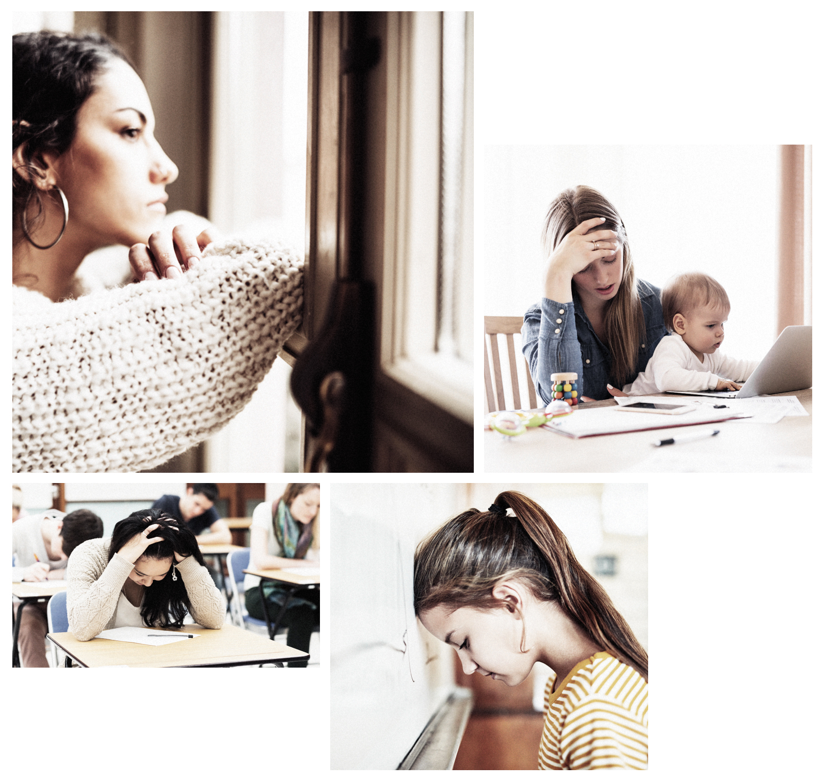 Visuels de personne en état d'anxiété